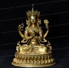 Gilt Bronze Four-armed Tara Statue - Tibetan Buddhist Art