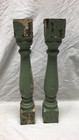 Pair Vtg Architectural Spindle Porch Balusters Green Shabby Old Chic 1681-22b