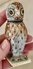 Antique French 950 Silver Porcelain Owl Scent Bottle Vinaigrette Tetard Freres