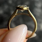 2ct Oval-cut Vvs1 Moissanite Bezel Engagement Ring Solid 10k Yellow Gold