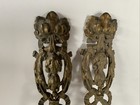 Antique French Ormolu Pediments  Ornate Floral  vintage Furniture Legs Hardware