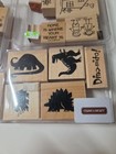 Lot Of Vintage 32  Wooden Rubber Stamps Craft Scrapbooking Card School Teacher