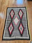 Antique Navajo Wool Rug Native American Hand Woven 54  X 35 