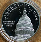 1994 Us Capitol Bicentennial Silver Dollar Proof Us Mint Coin Set With Box   Coa