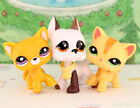 3x Lps Orange Short Hair White Great Dane Kids Cute Gift Collect Toys Figure