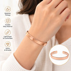 Pure Copper Magnetic Flat Bracelet Arthritis Pain Therapy Men Women Cuff