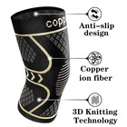 Copper Compression Knee Brace 2 Pack For Men   Women  Medium Knee Support Sleeve