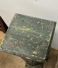 Primitive Antique Newel Post Early Green Paint Architectural Salvage 27 5    Tall