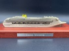 Costa Victoria Cruise Ship Liner Display Model Die Cast Metal Wooden Base Italy