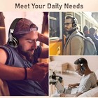 Bluetooth Headphones Wireless Noise Cancelling Stereo Earphones Over Ear Headset