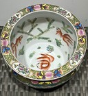 Mid 20th C  Chinese Republic Era Rose Medallion Koi Fishbowl Planter Appraisal
