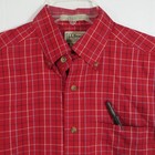 Ll Bean Button Down Flannel Pocket Men Size S Traditional Fit Plaid Cotton Red