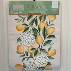 Lillian August Farmhouse Lemon   Floral Indoor Outdoor Table Runner Nwt
