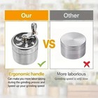 4 Pcs Herb Tobacco Grinder Spice Herbal Metal Smoke Crusher Handle Hand Muller