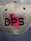 Vintage Texas Dps State Trooper Hat Cap Tan Blue Police Department Public Safety