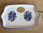 Vtg 10 Piece Delft-style Porcelain Miniature Tea Set Blue   White Floral Design