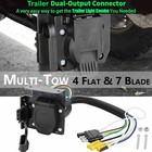 7 Way And 4 Pin Dual-output Trailer Light Connector For  Toyota Tacoma  Tundra