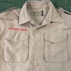 Vintage Boy Scouts Of America Button Shirt Youth Xl Uniform Patches Outdoors