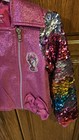 Nickelodeon Jojo Siwa Pink Sequin Jacket W  Bow   Unicorn Patch Girls Sz Xs 4 5