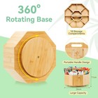 360   Rotating Bamboo Marker Organizer  Desktop Pen Pencil Storage Holder