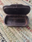 19th Century Georgian Antique Tobacco Snuff Box Faux Tortoise Veneer Hinged Lid