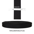 1 Inch Heavy Duty Nylon Webbing 50 Yards Black Nylon Strapping Flat Webbing Stra