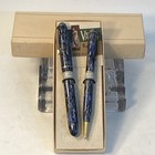 Vintage Venus President Fountain Pen   Pencil Set Striated New In Box 14k Nib