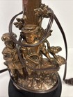 Antique Brass Or Bronze One Arm Candelabra Child Daughter Mother Woman Cir 1900