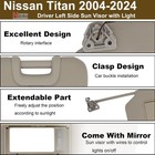 Nhiles Driver Left Side Sun Visor Replacement Fits For Nissan Titan 2004-2024   