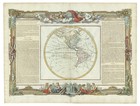 Antique Maps  hemisphere Occidental     Oriental  Brion De La Tour  1761