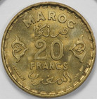 Ah1371  1952  Morocco 20 Francs  Uncirculated