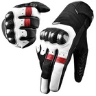 J a g  Leather Motorcycle Gloves For Men - Carbon Fiber Knuckle Protection