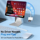 Usb C Sd Memory Card Reader For Samsung Galaxy S26 S25 Ultra Edge S24 White