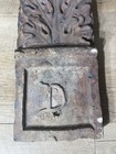 Antique European Victorian Terracotta Garden Tile 12 1 4    H Ornate D Monogram