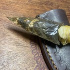 Bushcraft Stone flint Fixed Blade Knapping Arrowhead Knife