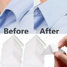 50pcs Shirt Polo Shirt Collar Shape Stickers Anti Curl Collar Support Set - New