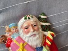 Vintage 1979 Mcm Japan Santa Claus Hanging Placque Exc  Cond 