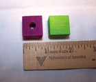 25 Bird Toy Parts Colored Wood Blocks 3 4   Square Wooden Parrot Toy W 1 4  Hole