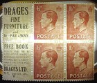 Gb  Ke8  1936  1  d Advert Booklet Pane With Inverted Wmk   drages    Muh 