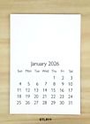 2026 Blank Mini Calendar 3 5 x 5   r Lot Of 25  Decorate  Stamp  Diy  Scrapbook