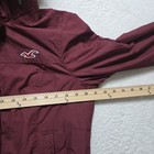 Hollister All Weather Collection Womens L  Faux Fur Lined Hoodie Jacket Maroon