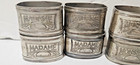 Set Of 8 Vintage French Monsieur   Madame Silver Plated Napkin Rings