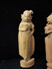 Vintage Lot Of 3 Hand Carved In India Wood Deity 3-1 2   ezs003709 