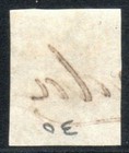 Colombia Scott 30 Orange F vf Used With Manuscript Cancel Issued 1864