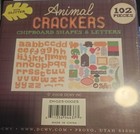 New Dcwv Animal Crackers Glitter Chipboard Shapes And Letters 102 Scrapbooking 