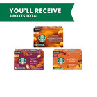 Starbucks K-cup Coffee Pods  Fall Bundle  Medium Roast And Naturally Flavored Co