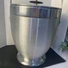 Kromex 1950   s Mid-century Aluminum Lidded Atomic Ice Bucket  10    Usa Barware
