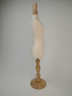 Mini Dress Form Mannequin     Wooden Base   Canvas Torso For Display  White