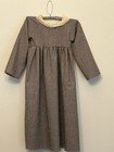 27 5   Handmade Primitive Prairie Dress On Twig And Rusty Wire Hanger