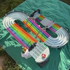 Hot Wheels Mario Kart Rainbow Road Raceway Track Set Gxx41 Lights Sounds Read